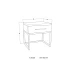 NICE sidebord Sort Eik sort metall understell - Bilde 2