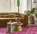 Earthenware side table XL green